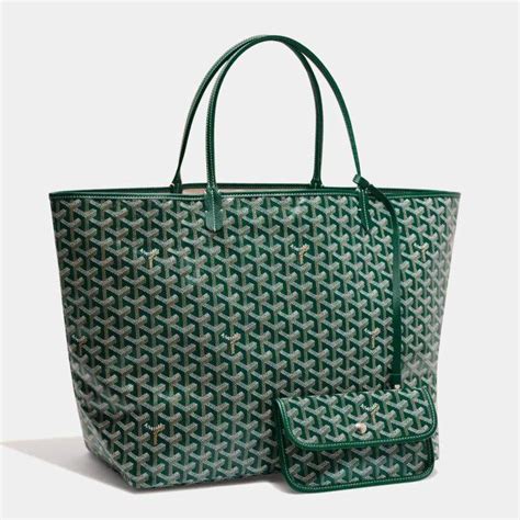 green anjou goyard|cost of personalized goyard tote.